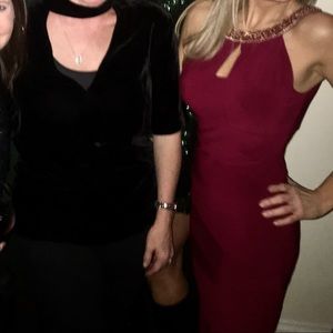 Gold Beaded Neckline - Perfect Cocktail Dress!